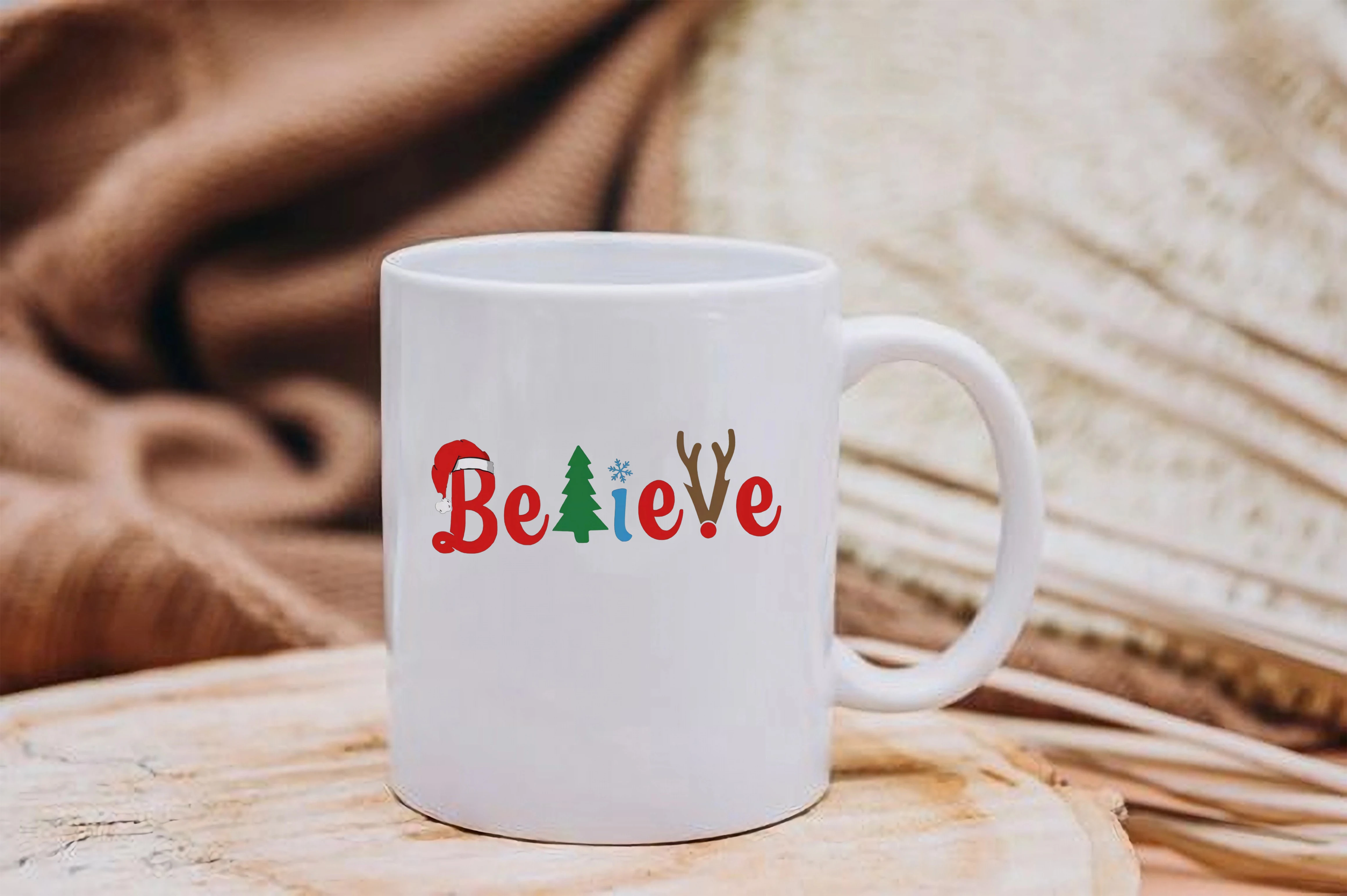 Believe Christmas ceramic coffee mug Christmas gift Christmas Family mug Believe Holiday Gift Happy Christmas