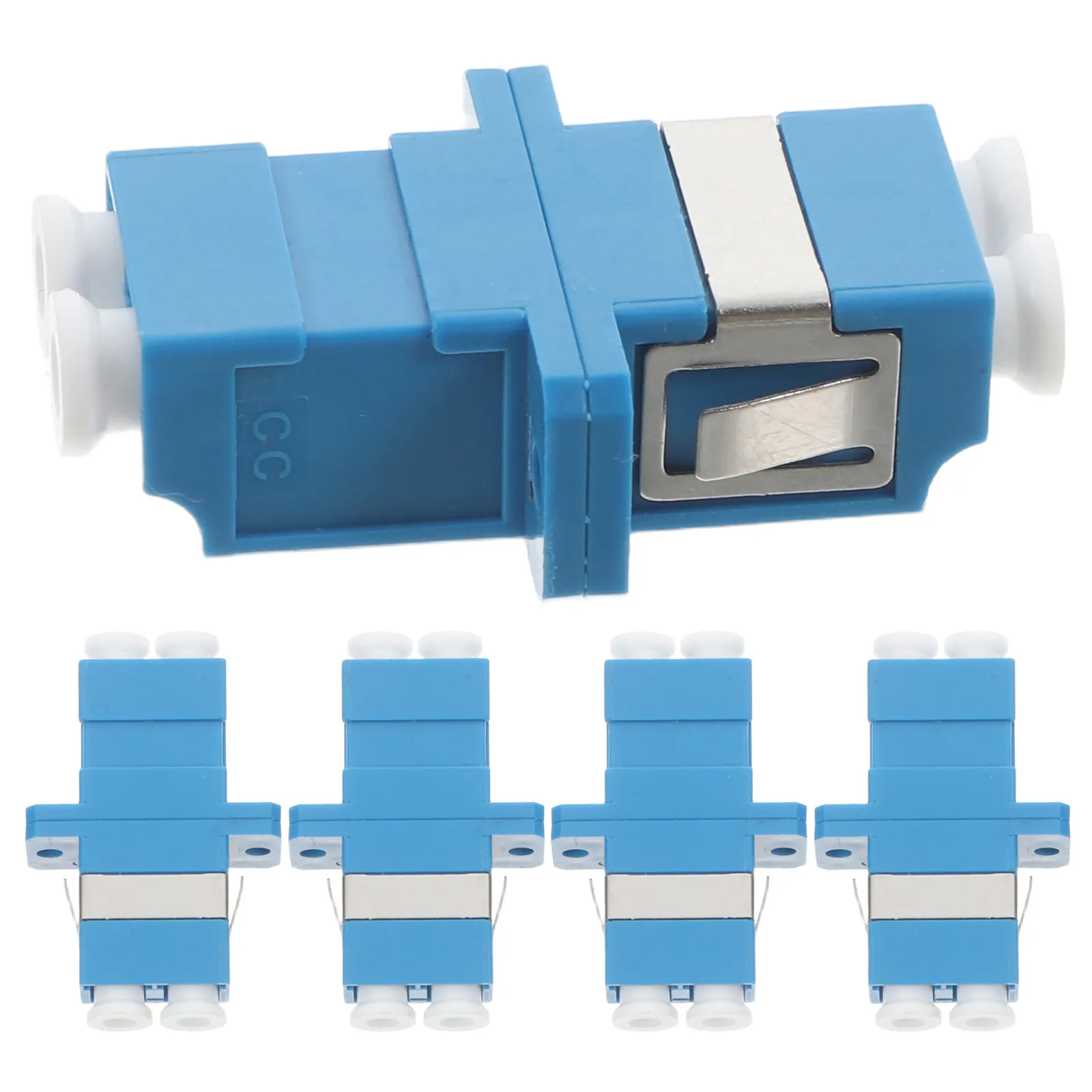 5Pcs Lc Fiber Coupler Adapter Split Design Flange Coupler for Fiber Cable Connector Kit Optical Network Connection Adapter