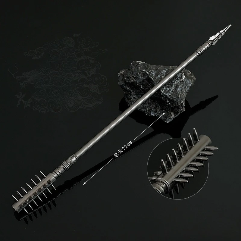 22cm 고대 중국 무기 철 탑 · 메이스 금속 무기 칼 게임 주변 장치 장식품 수집품 축제 선물 장난감