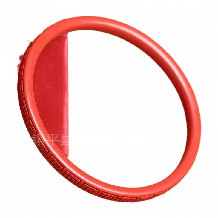 سوار الماء الرملي الأحمر الزنجفر السلس شريط ناعم قلب المرأة سوترا الماس على شكل ستة أحرف تعويذة ومجوهرات منقوشة #5