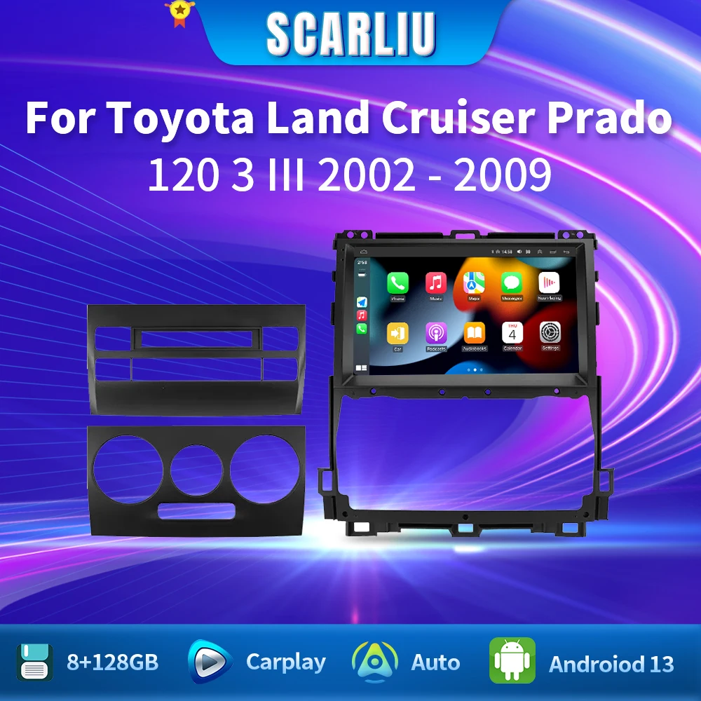 

Android 13 Car Radio For Toyota Land Cruiser Prado 120 3 III For Lexus GX470 GX 470 J120 2002 - 2009 Multimedia Video Player