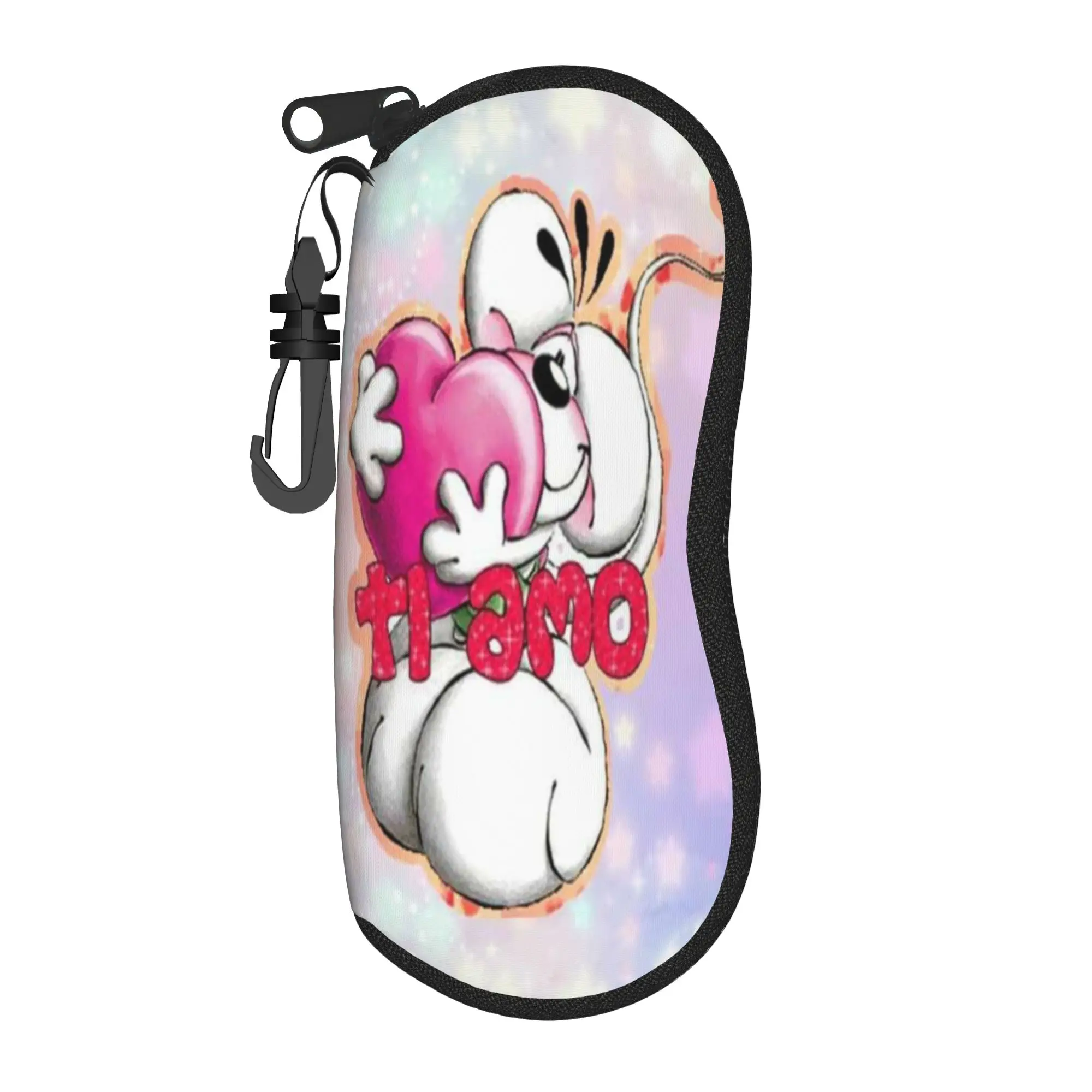 Diddl mouse Glasses Case Unisex New Zipper  Glasses Storage Box Anti-Pressure Eyeglasses Box