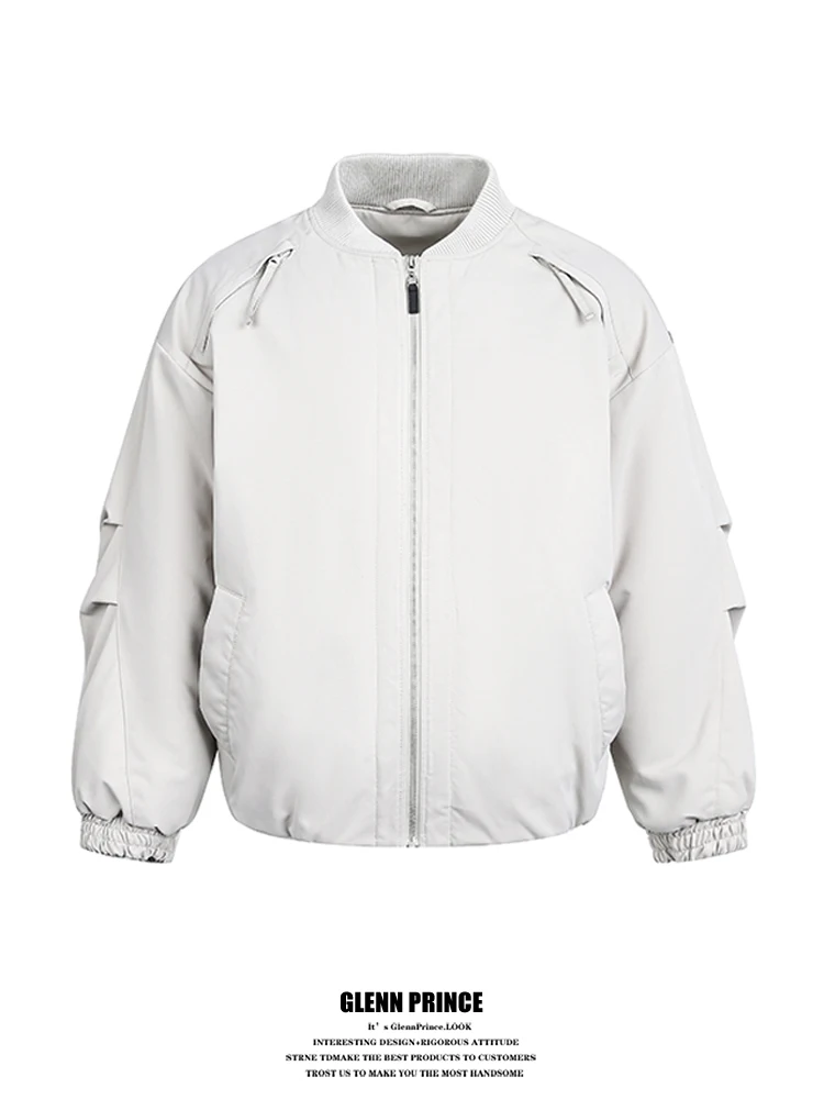 

Мужская зимняя куртка-бомбер в американском ретро-стиле из хлопка, функциональная, на молнии, Cleanfit, верхняя одежда