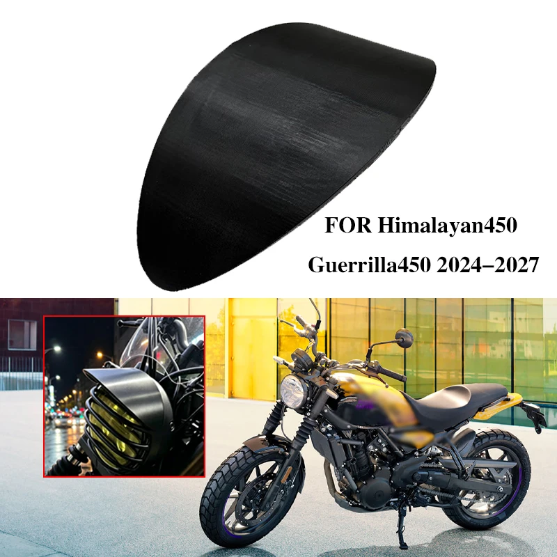 Retro headlights hat brim headlights decorative covers headlight protective covers FOR Himalayan450 GUERRILLA450 2024-2027