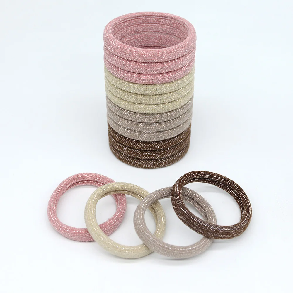 Fashion Hair Scrunchies 12-Pack Korean Style Terry Elastic Bands Casual Ponytail Accessories Color Choices
