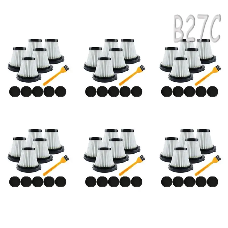 

6X Hepa Filters Replacement For Deerma DX115 DX115S DX115C Portable Vacuum Cleaner Spare Parts-B27C