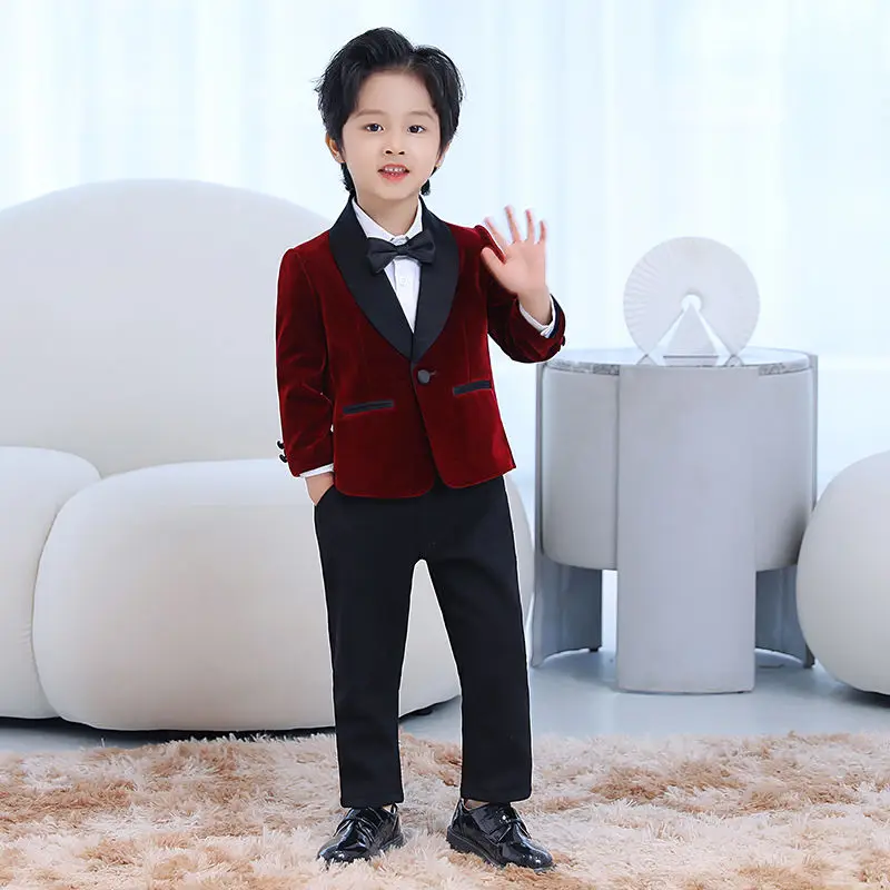 2026 Children's Blazer 2-piece Children's Clothing Spring/Autumn Hosting Performance Costumes Wedding Year Blazeru Set LI781