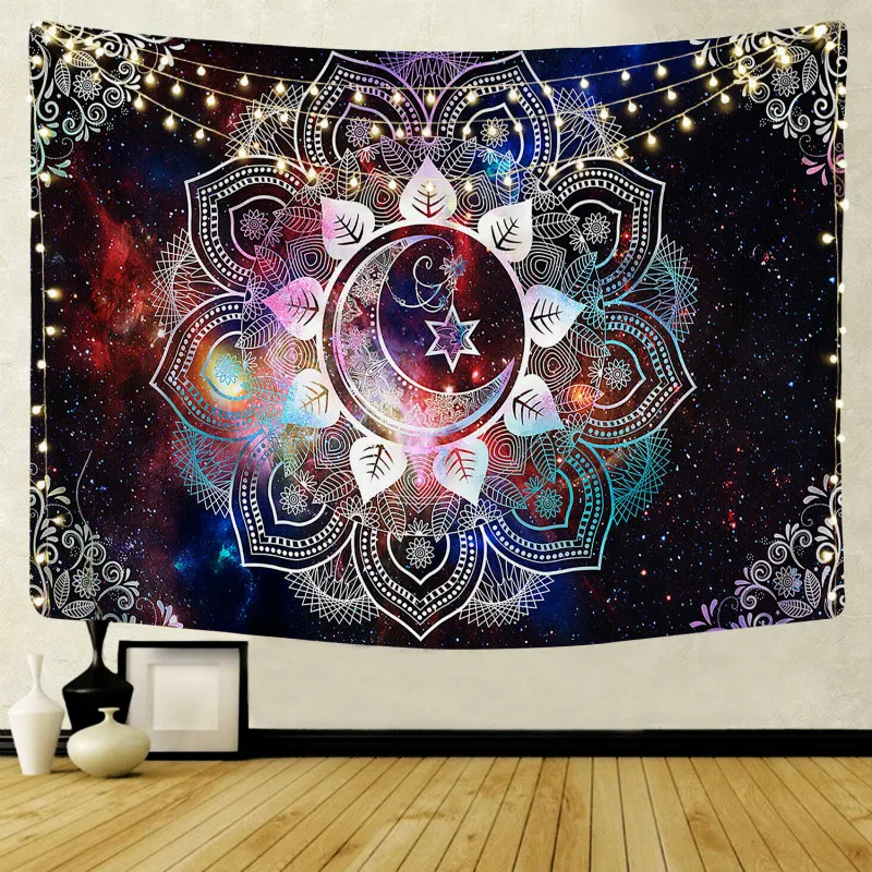 Mandala tapestry wall hanging beach throw carpet blanket mattress psychedelic scene Bohemian Yoga shawl mat Mandala tapestry