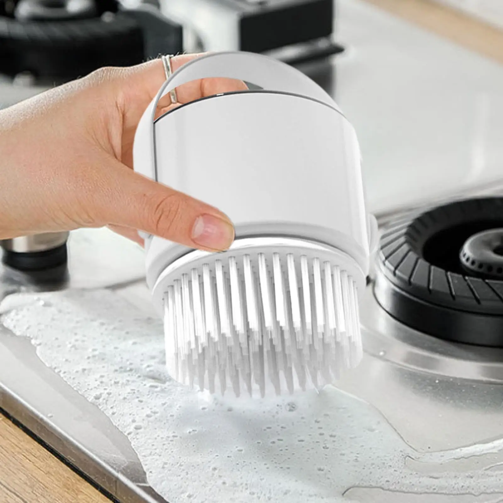 

Электрическая щетка для чистки, 1200 мАч, перезаряжаемая, с 3 сменными насадками, беспроводная автоматическая шайба, мощная для пола