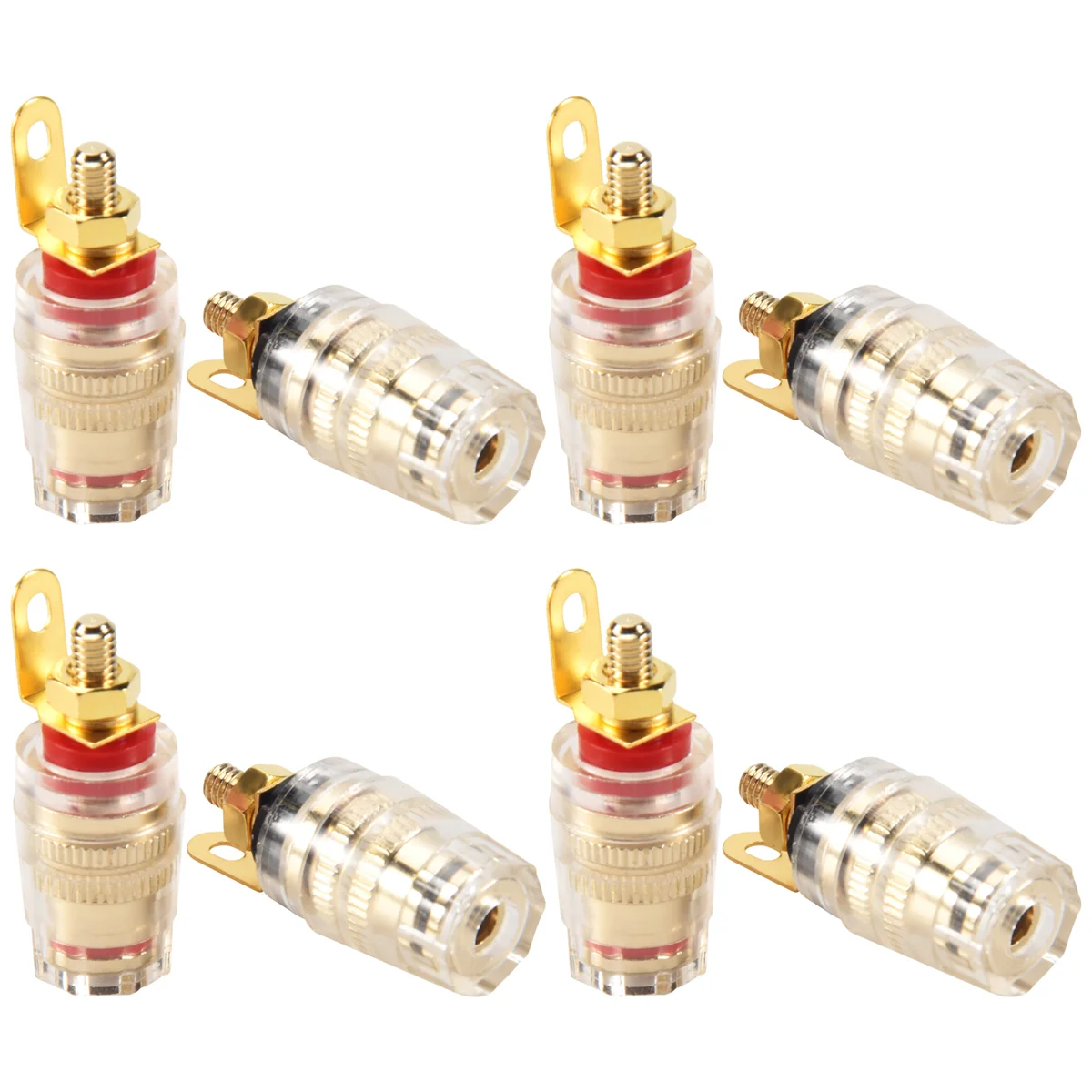 8Pcs 4mm Amplifier Speaker Terminal Binding Post Banana Plug Jack