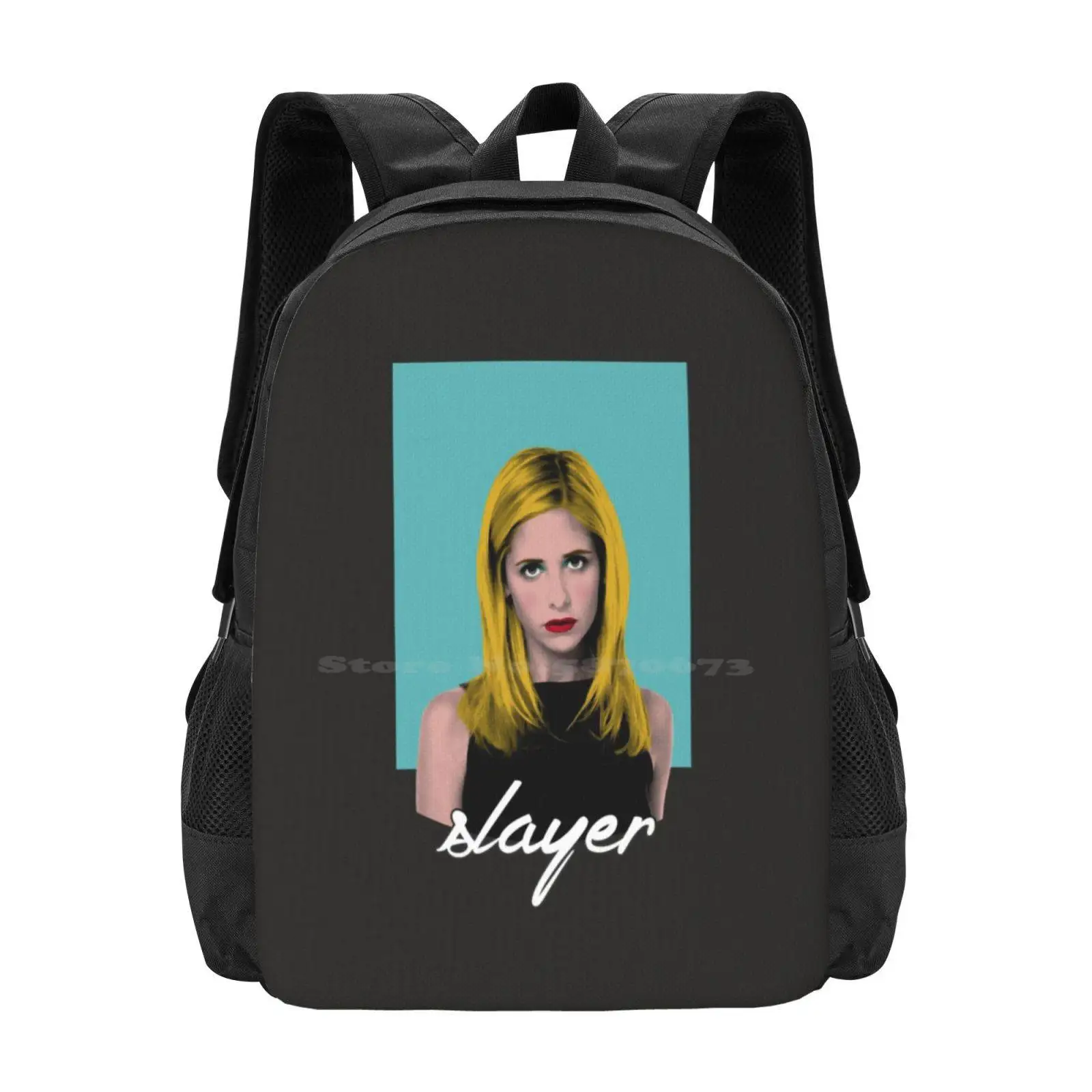 - Pop Art Teen College Student Backpack Pattern Design Bags Buffy The Vampire Btvs Cult Popular Pop Art Joss Whedon Buffy