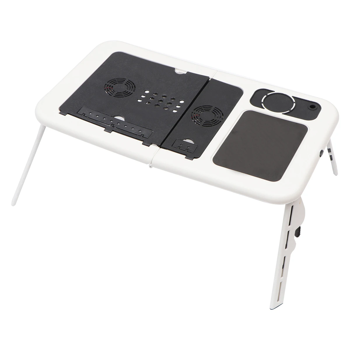 

Folding USB Cooling Computer Desk Notebook Stand Laptop Desk White Portable Safe Practical Storage Cooling