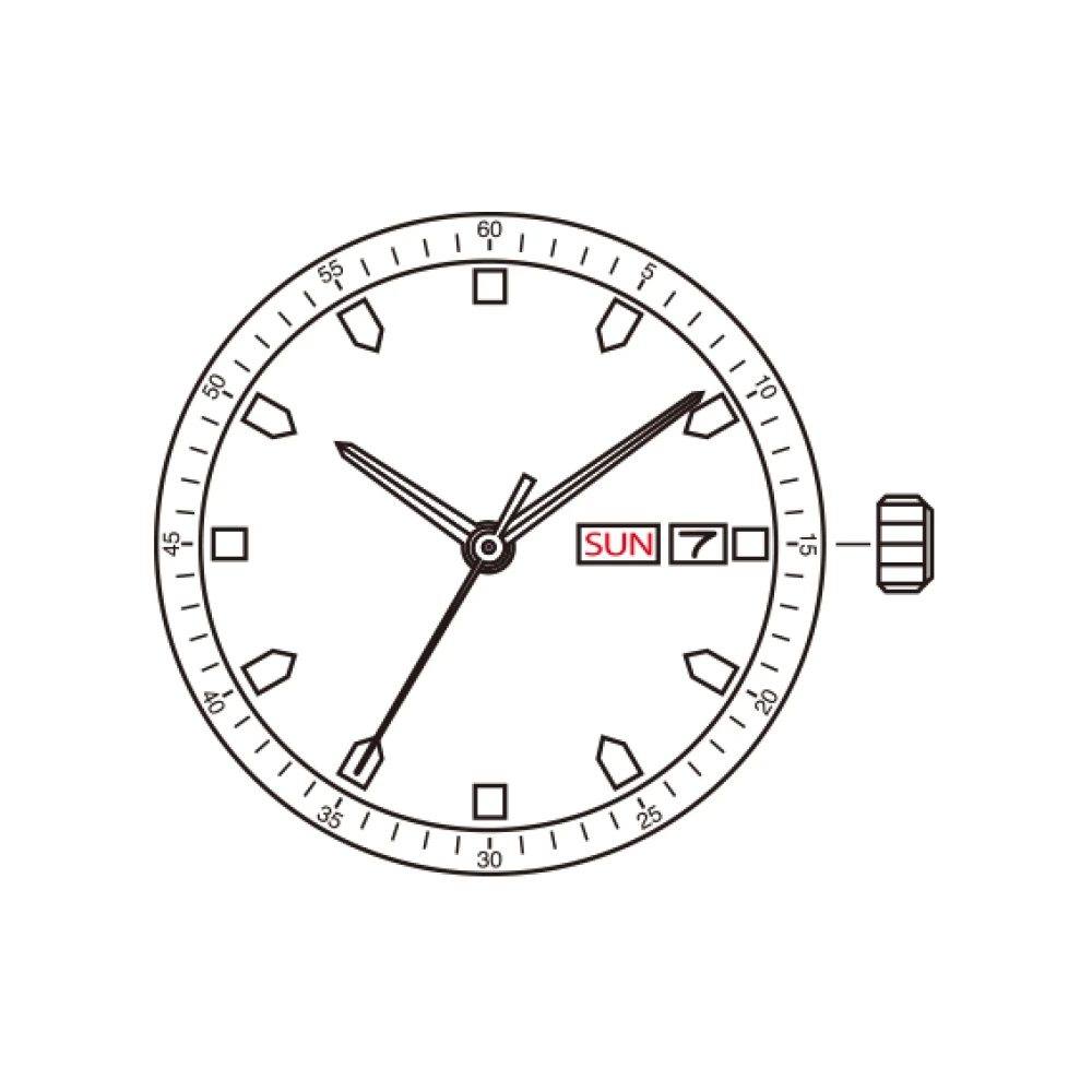 2305 movement miyota 2305 Standard quartz movement with day-date display japan movement Spain and English 2305-20A