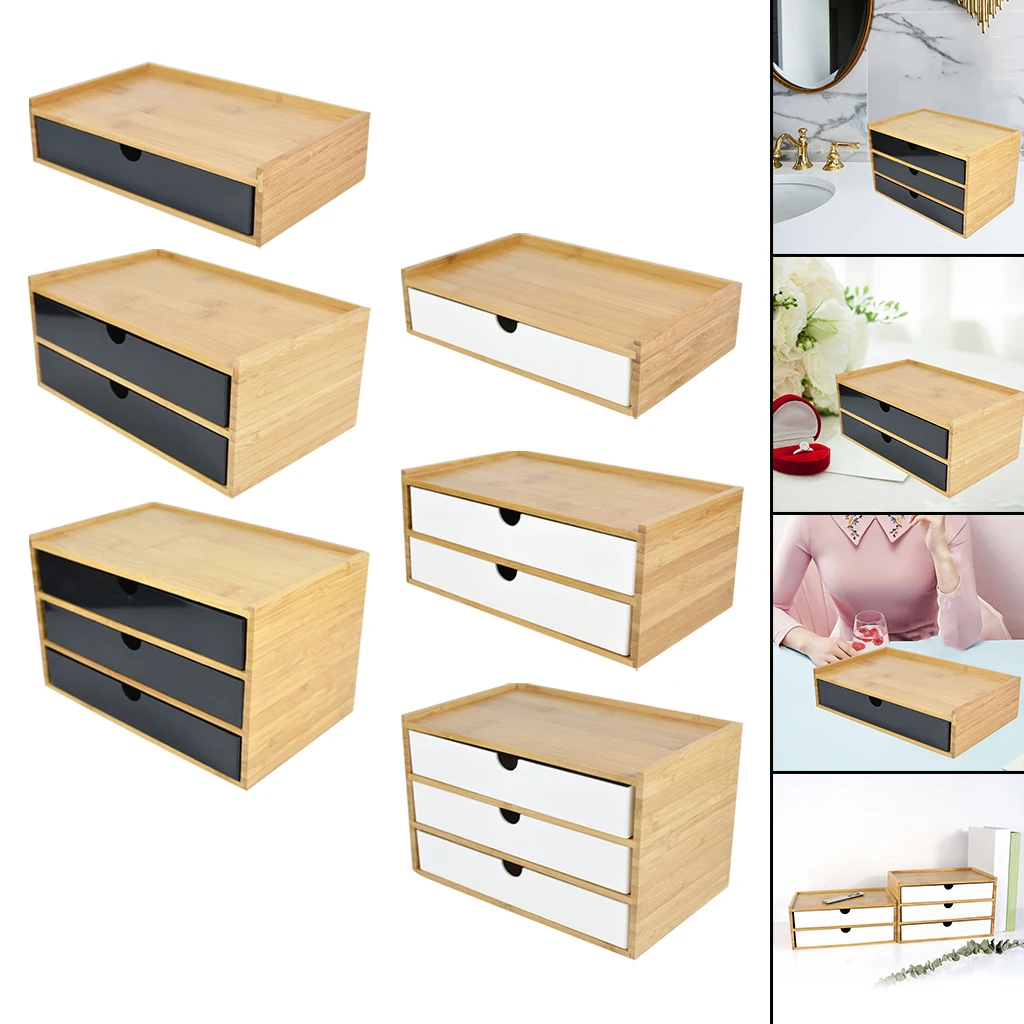 درج تخزين سطح المكتب لوازم صندوق تخزين من الخيزران لضيوف الفندق والمكتب المنزلي