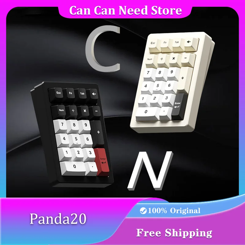 

MR Panda20 Num Keypad Беспроводная трехрежимная алюминиевая клавиатура с ЧПУ DIY Поддержка QMK VIA Индивидуальная RGB мини-номерная клавиатура с возможностью горячей замены