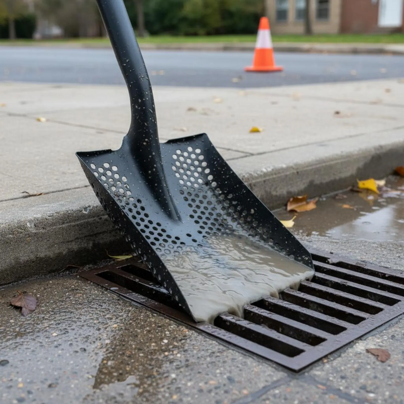 2 Pieces Hole Drain Shovel Rust Resistant Perforated Shovel Garden Tool Easy to Penetrate Ground Long-Lasting for Farm Use