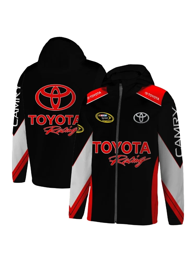 AliExpress 2025 Toyota GR Gazoo WRC Racing Vintage Jacket Unisex Rally Racer Hooded Zipper Jacket Mountaineering Cycling Jacket