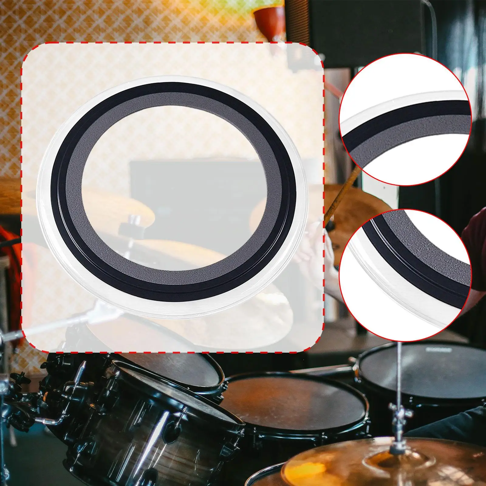 

Drum Head DIY Enhances Sound and Resonant Percussion Parts Drum Mufflers Dampening Ring Drum Damper Muffler Ring