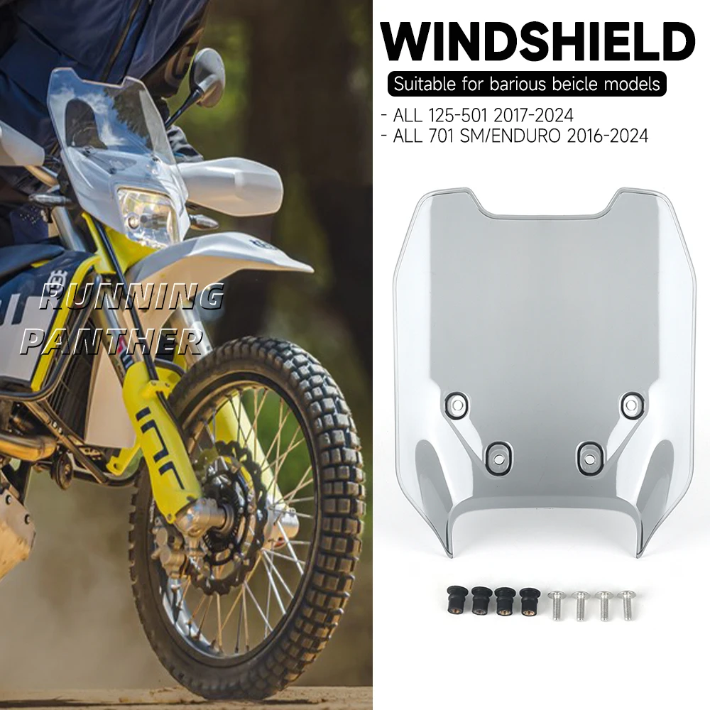

Motorcycle Windshield For Husavarna 701 SM/Enduro FC350/450 FE250/350/501/450 TC125/250 TE150/250/300 Windscreen Wind Deflector