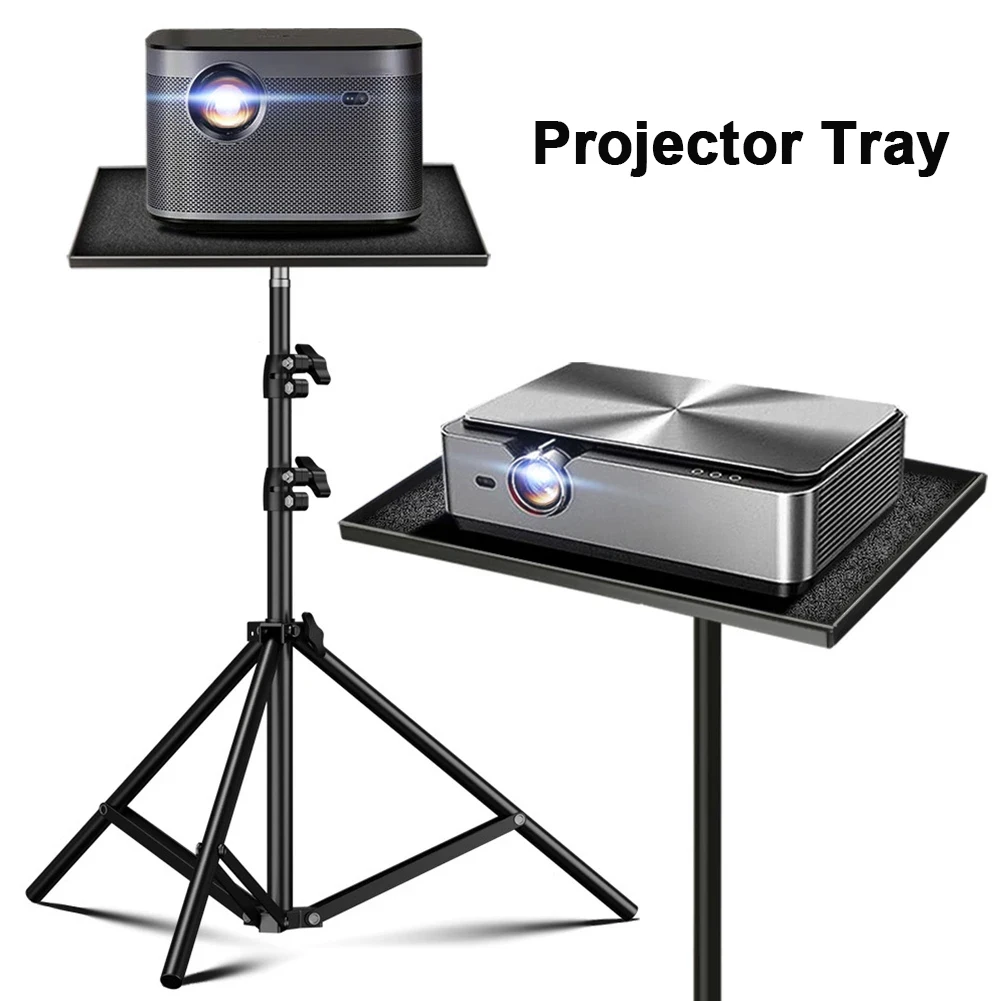 Universal Projector Tripod Stand Adjustable Height Tabletop Floor Projector Stand Bracket DSLR Camera Laptop Platform Holder