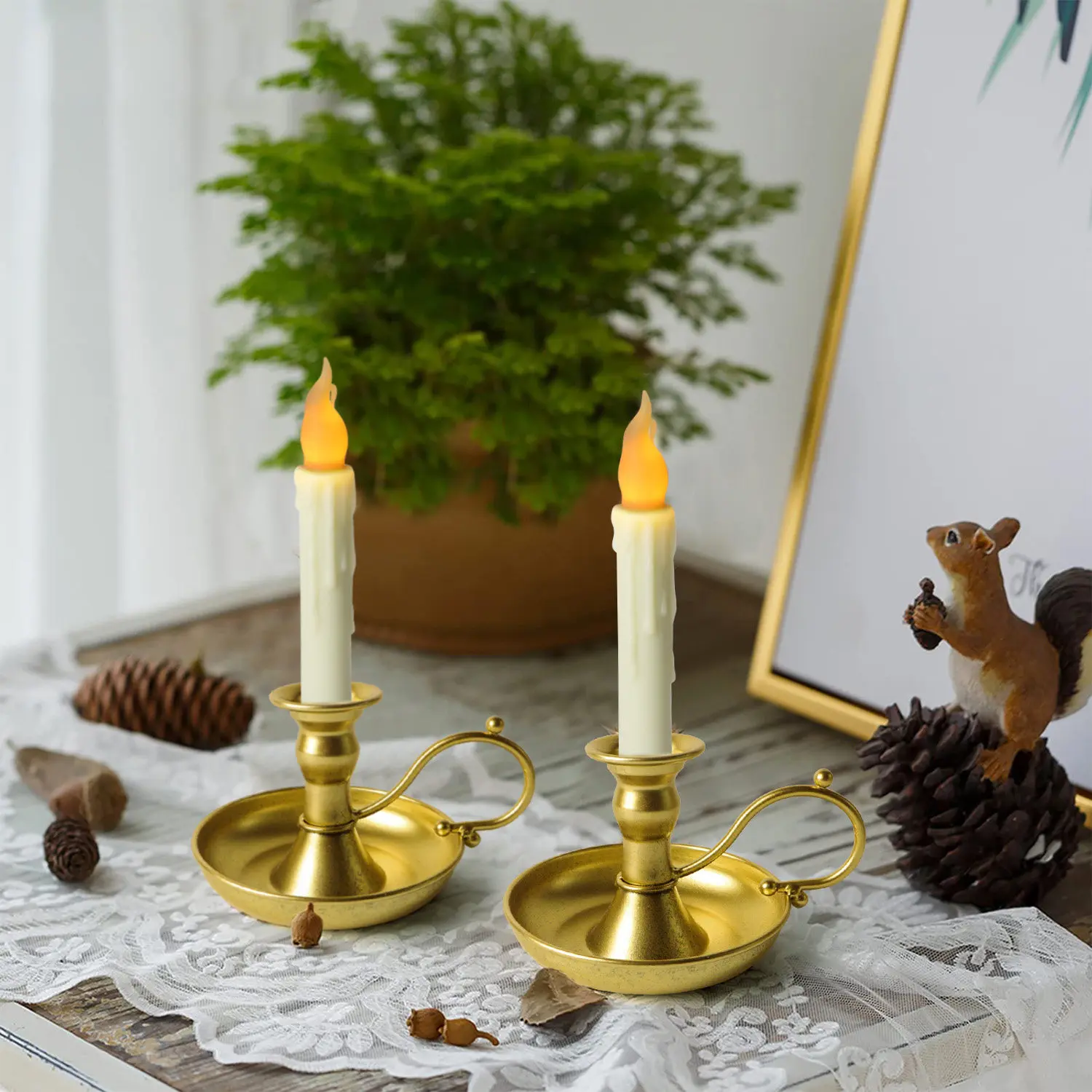 

European Style Multi-Armed Metal Candelabra - Vintage Romantic Dining Table Decor for Candlelight Dinners, Luxury Home Ambiance