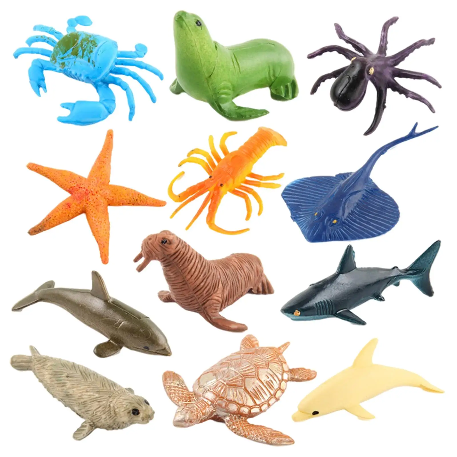 1 Sea Figures Underwater World Animals Colorful Model for Display Classroom Kids Teachers Lovers