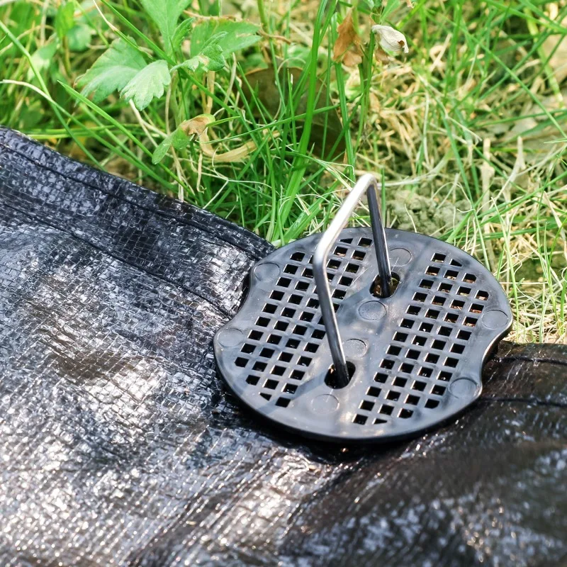 

30/40/50Pcs/Pack Garden Peg hole washers Silver Metal U-Shape Staple Ground Nail Film Fixed Pegs Gardening Fixing Tools