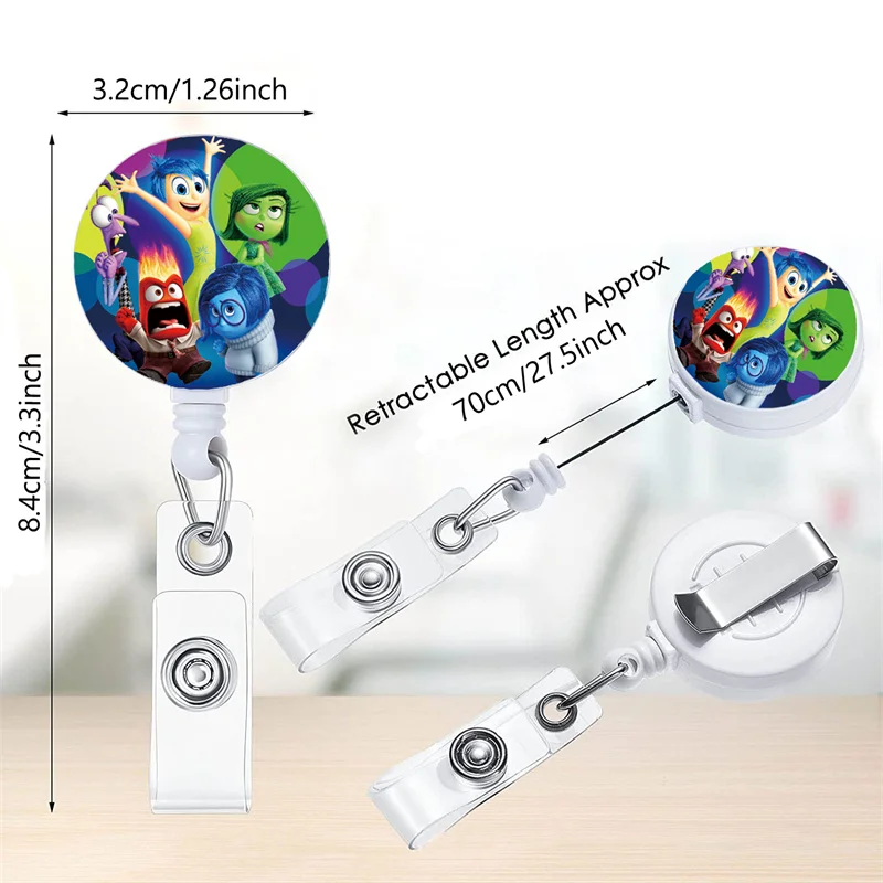 Disney Inside Out  Men's Fashion Clerk ID Badge Card Holder with Lanyard for Office School ID, Credit Cards Drop Shipping