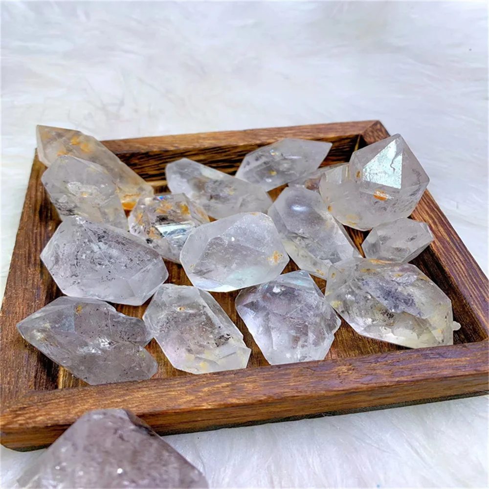 Natural Wholesale Crystals Herkimer Diamonds Raw Specimen Mediation Rare Sparkly Rough Quartz Points For Healing Energy Gift