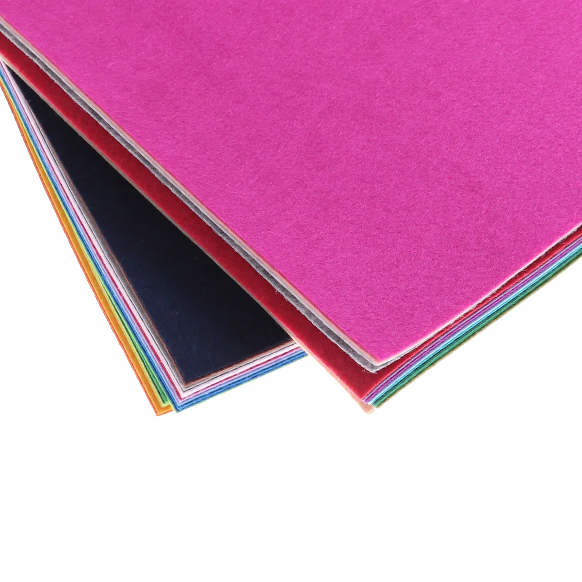 40 Pcs Multicolour Felt Sheets Craft Nonwoven Fabric Material Random Color Reusable Easy Cut Fold Glue Sew Staple Paint Draw