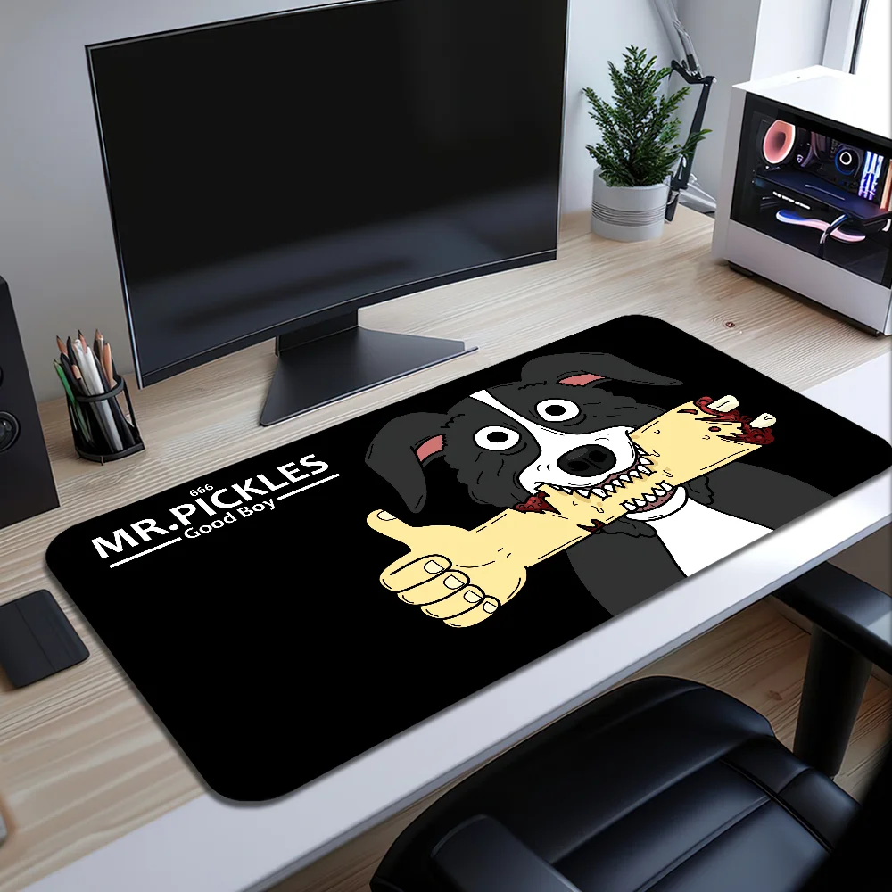 لوحة ماوس Mr P-Pickles كبيرة مكتبية لوحة مفاتيح مريحة للمكتب من المطاط PC غير قابلة للانزلاق ومضادة للتوتر مخصصة للمنزل