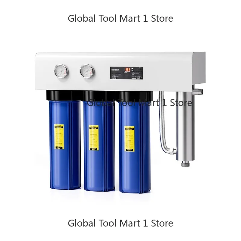 

3SH-20BBS+UV Manual Powered 3-Stage Wall-Mounted Whole House UV Water Filters for Household Use