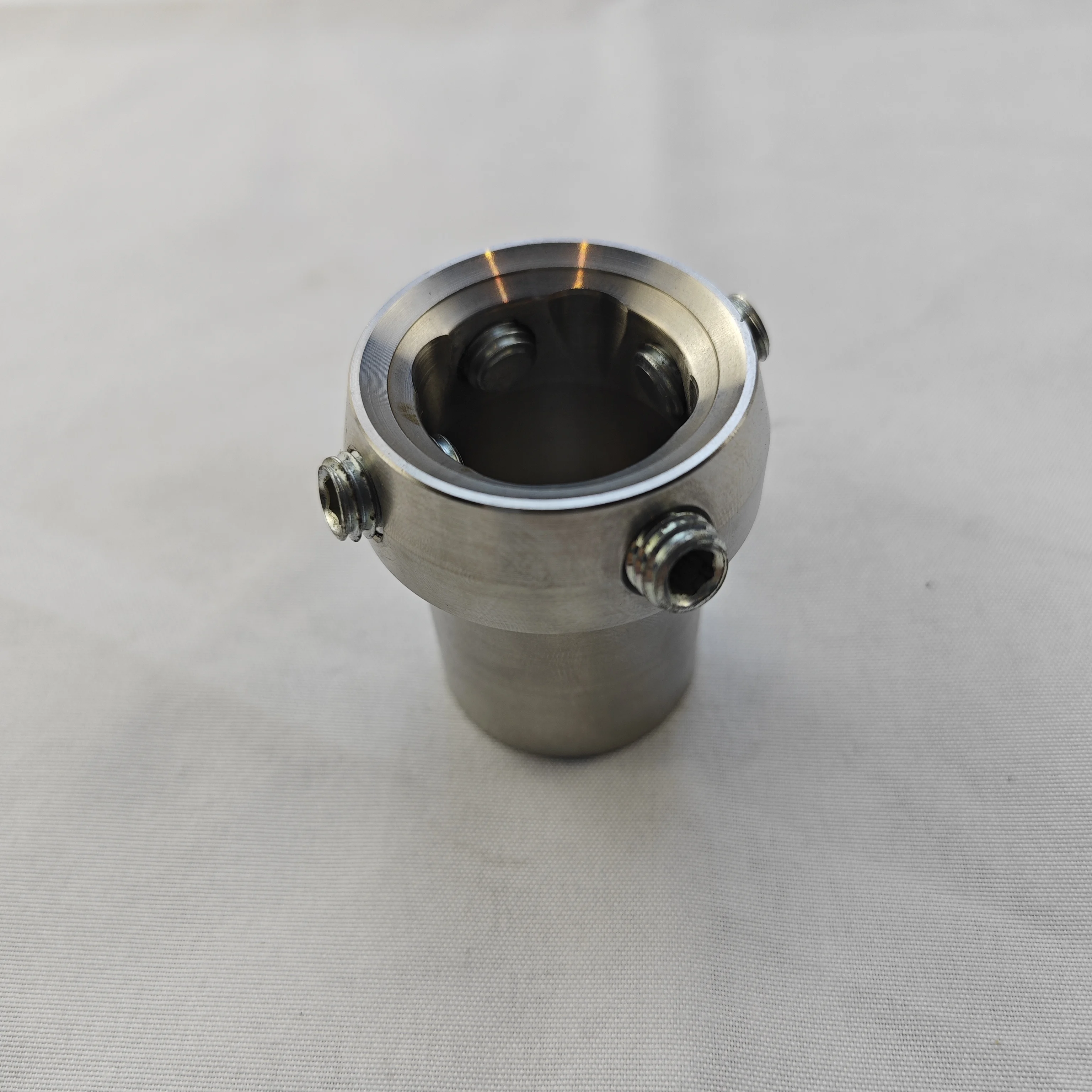 

Stainless Steel Adjustable Short Tube Adapter New Design Corrosion Resistant Secure Locking Durable forProsthetic Limbs Titanium