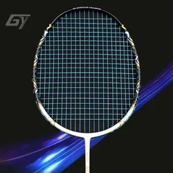 Racchetta da Badminton GY-Full Carbon, tipo di attacco aggressivo, 4U, 30lb, racchetta singola, asta solida, impugnatura da 6.8mm G4, nuovo arrivato, G3