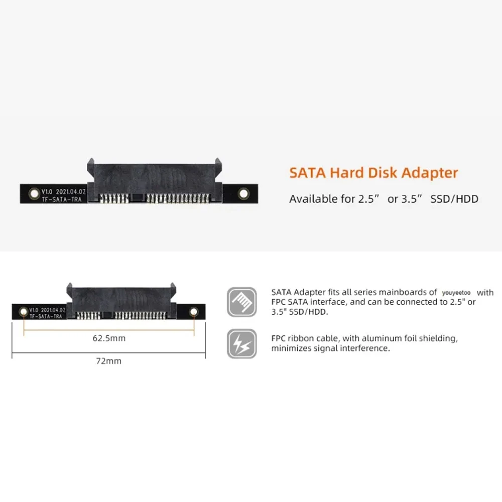 SATA Adapter Board for youyeetoo x1, YY3568