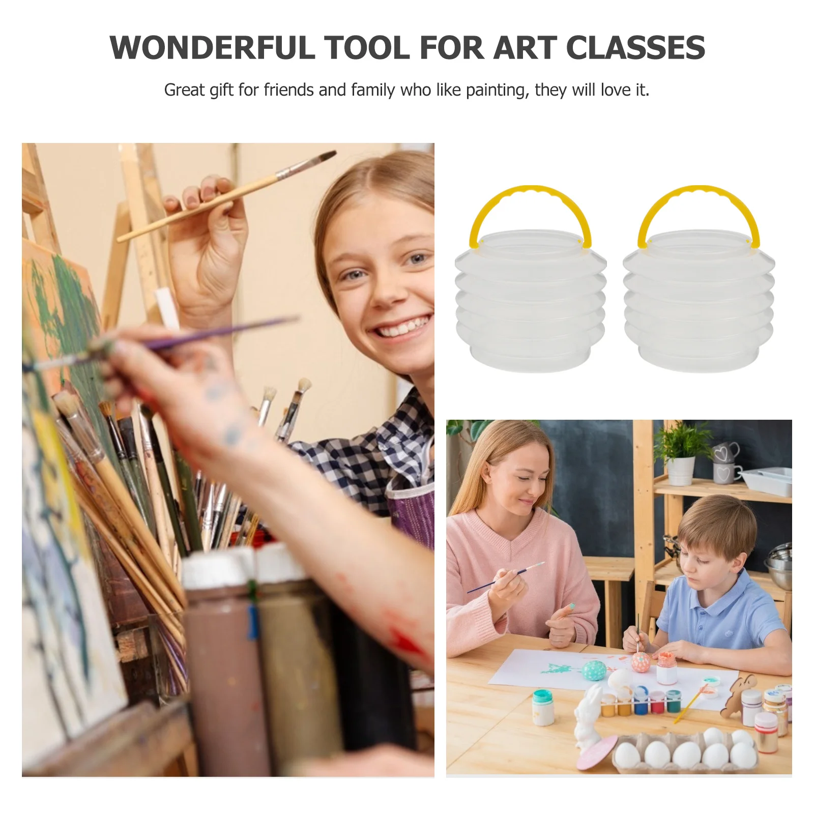 2 шт. портативное ведро для стирки, складные ведра для рисования, очиститель кистей, художественная стиральная машина для студентов, многофункциональная стиральная машина для художника