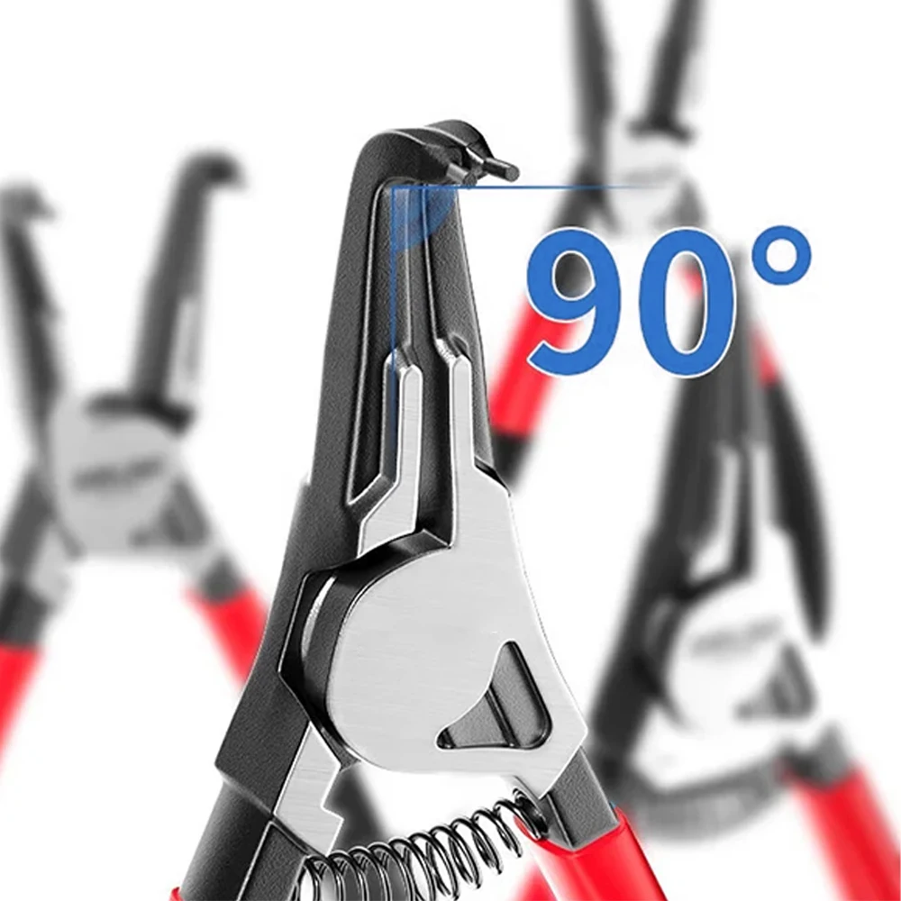 5-Inch Needle Nose Circlip Pliers - For Removing and Installing Locking Rings and Shafts, Retaining Ring Puller LA-AA46