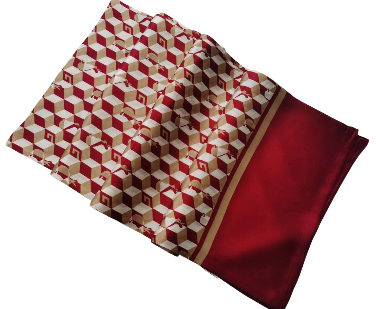 Мужской длинный шарф из 100 шелка с квадратным узором, деловая рубашка с галстуком, красный, синий, двухслойный