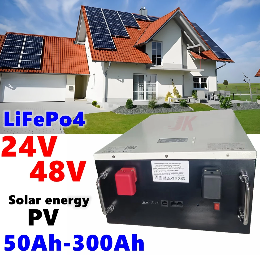 

24V 48V 2KW 3KW 5KW 200ah PV Solar energy 100ah 150ah 50ah Lithium Lifepo4 Battery for Energy Storage Household Inverte power,RV