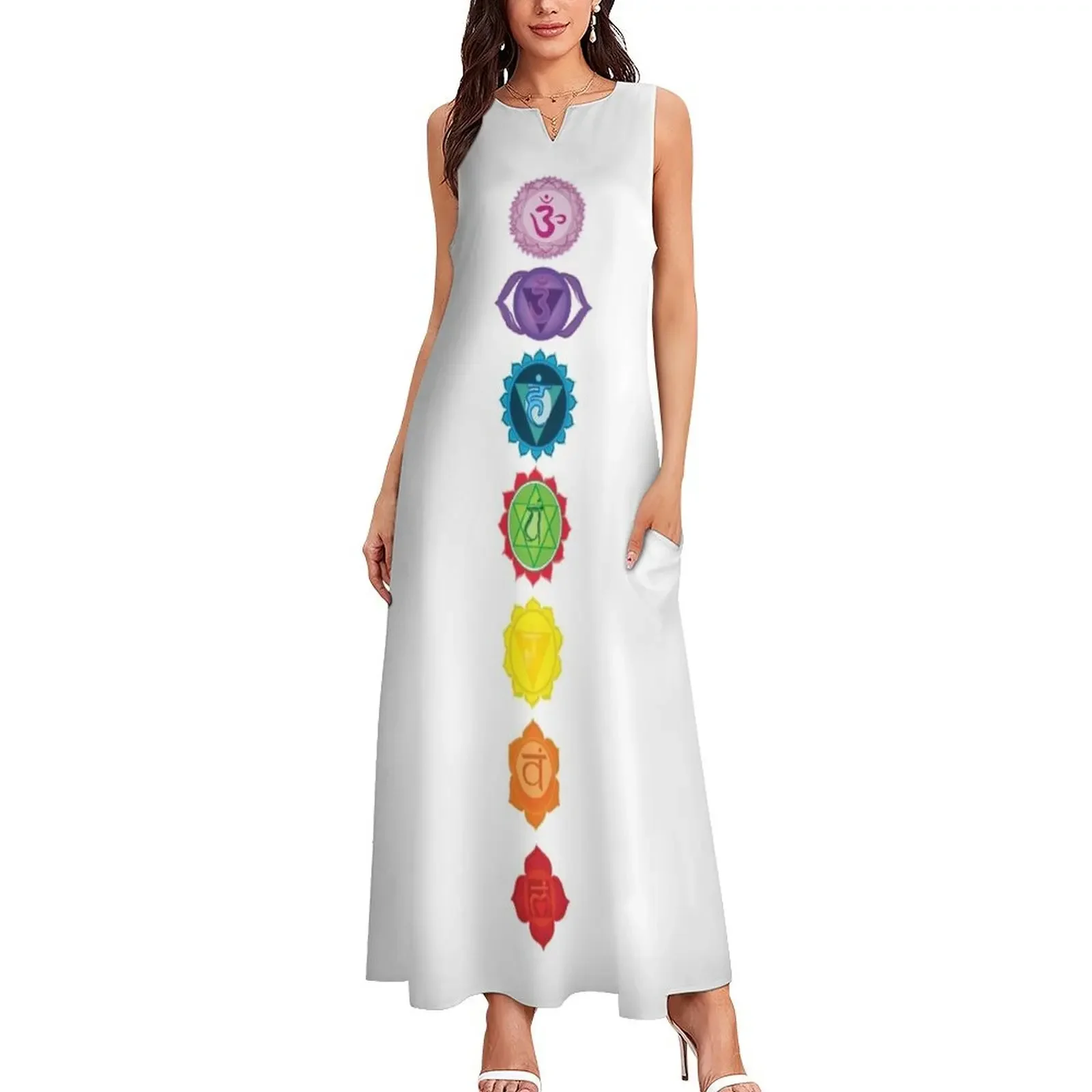 The Chakras, Seven Chakra Long Dress dress dresses Party dresses