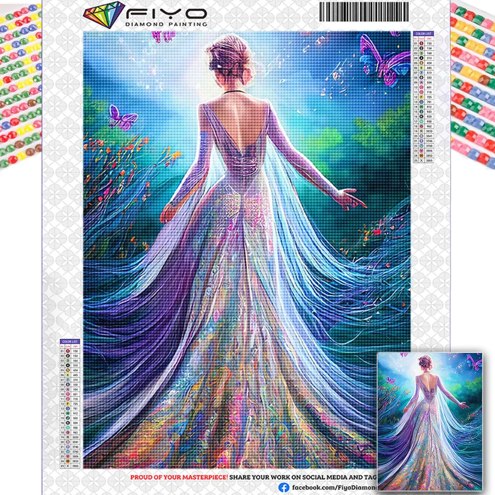 Diamond Painting Woman Back 5D DIY Full Drill Square Round Diamond Mosaic Portrait Art Embroidery Butterfly Home Decor cuadros