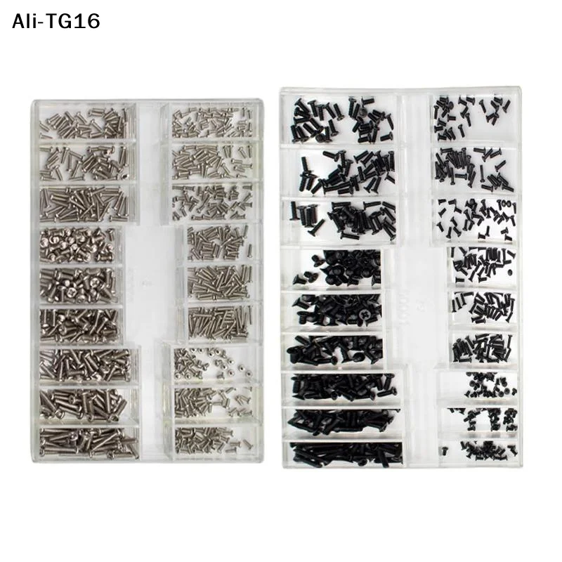 【TG16】2025 1 Set Schraubenbox 18 Arten Schraubenset Mini-Flachkopfschrauben für Laptop, Handy, Tablet, Kamera, Objektiv-Reparaturzubehör
