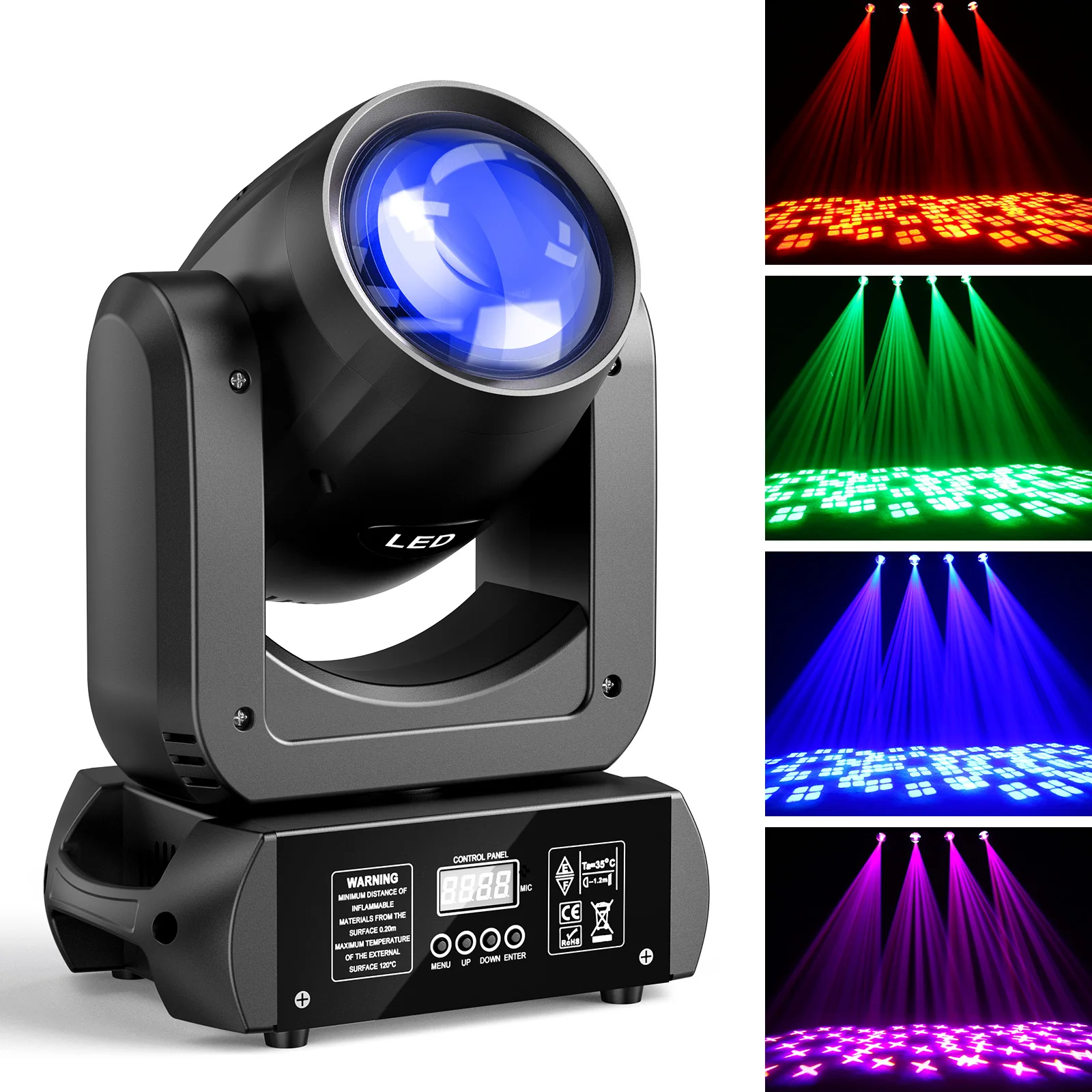 

Super Bright 150W LED Beam Spot Moving Head Light Eﬀect Prism Gobo Stage Light DMX 512 Disco Dj Bar