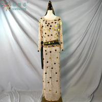 BellyDance Folk Robe Clothes Custom Sequin Shabby Saidi Balady Performance Dress for Adults and Children Oriental Dance Costumes