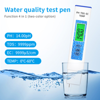 Digital PH Meter 4 in 1 PH TDS EC Temperature Meter Water Quality Tester Pen With Backlight for Pools Drinking Water Aquariums