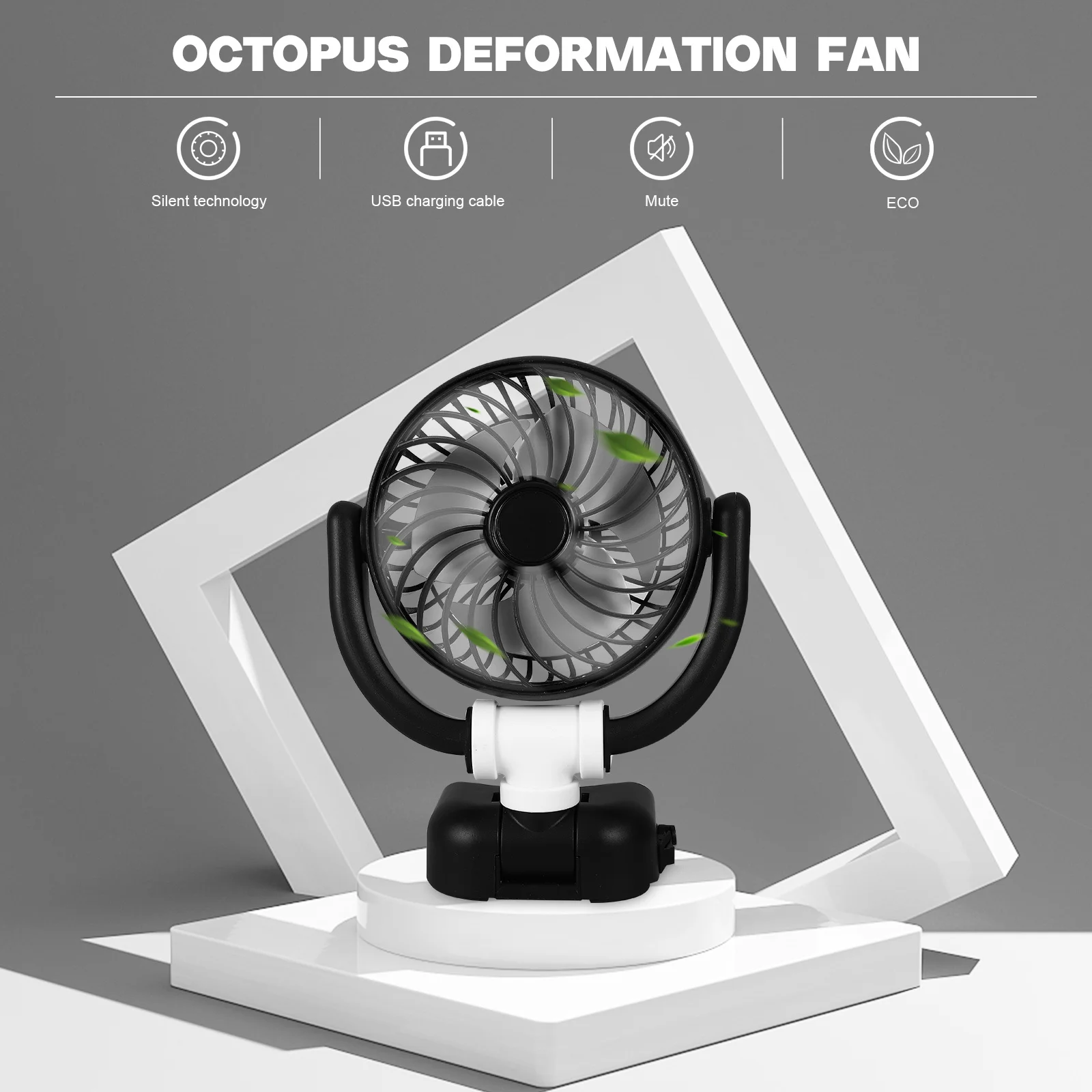 

Portable Car Fan Solid Material Quiet USB Powered Adjustable Angle Cooling Auto Fan for Dashboard and Vehicle Use