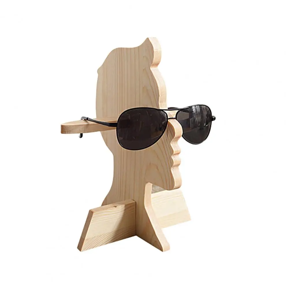 Reusable  Sturdy Desktop Decoration Sunglasses Stand Wooden Glasses Display Shelf Anti-scratch   for Office