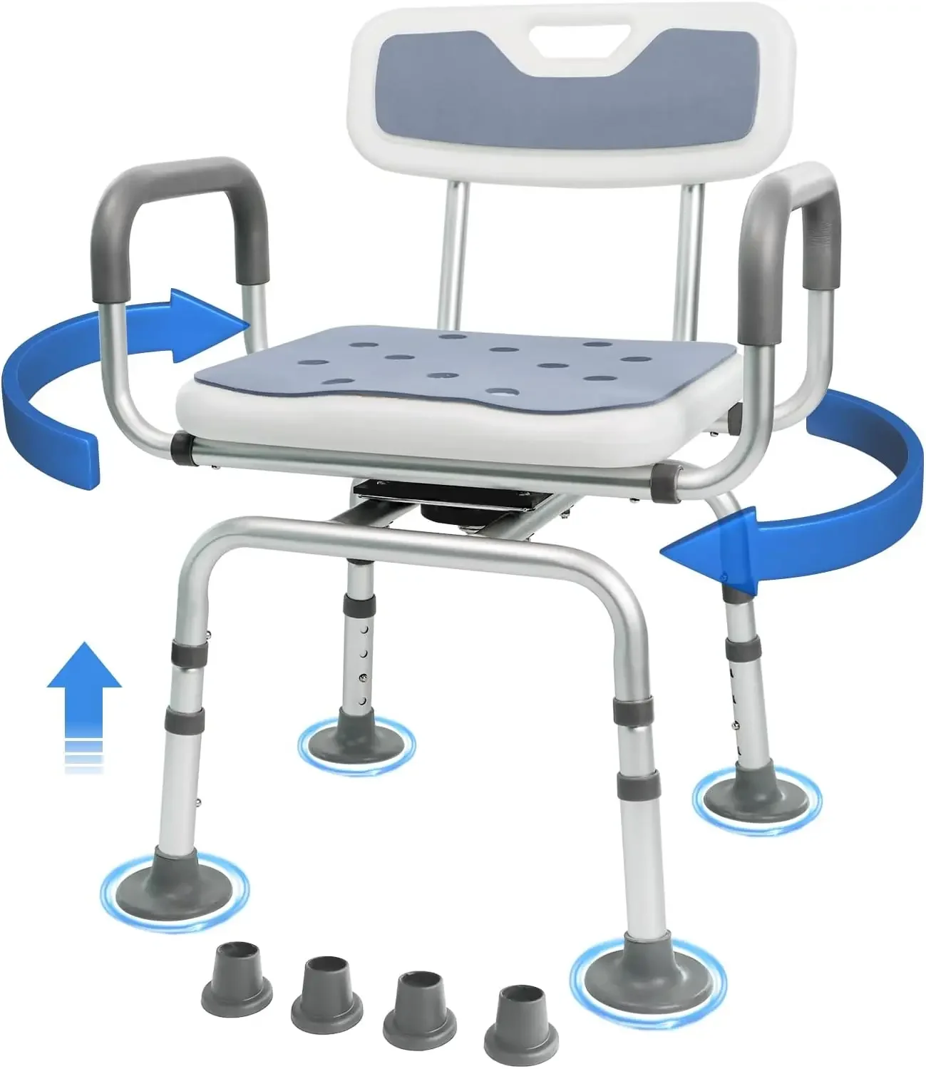 360° Swivel Shower Chair for Elderly and Disabled, Bathtub Shower Chair for Inside Shower, Heavy Duty Shower Chair