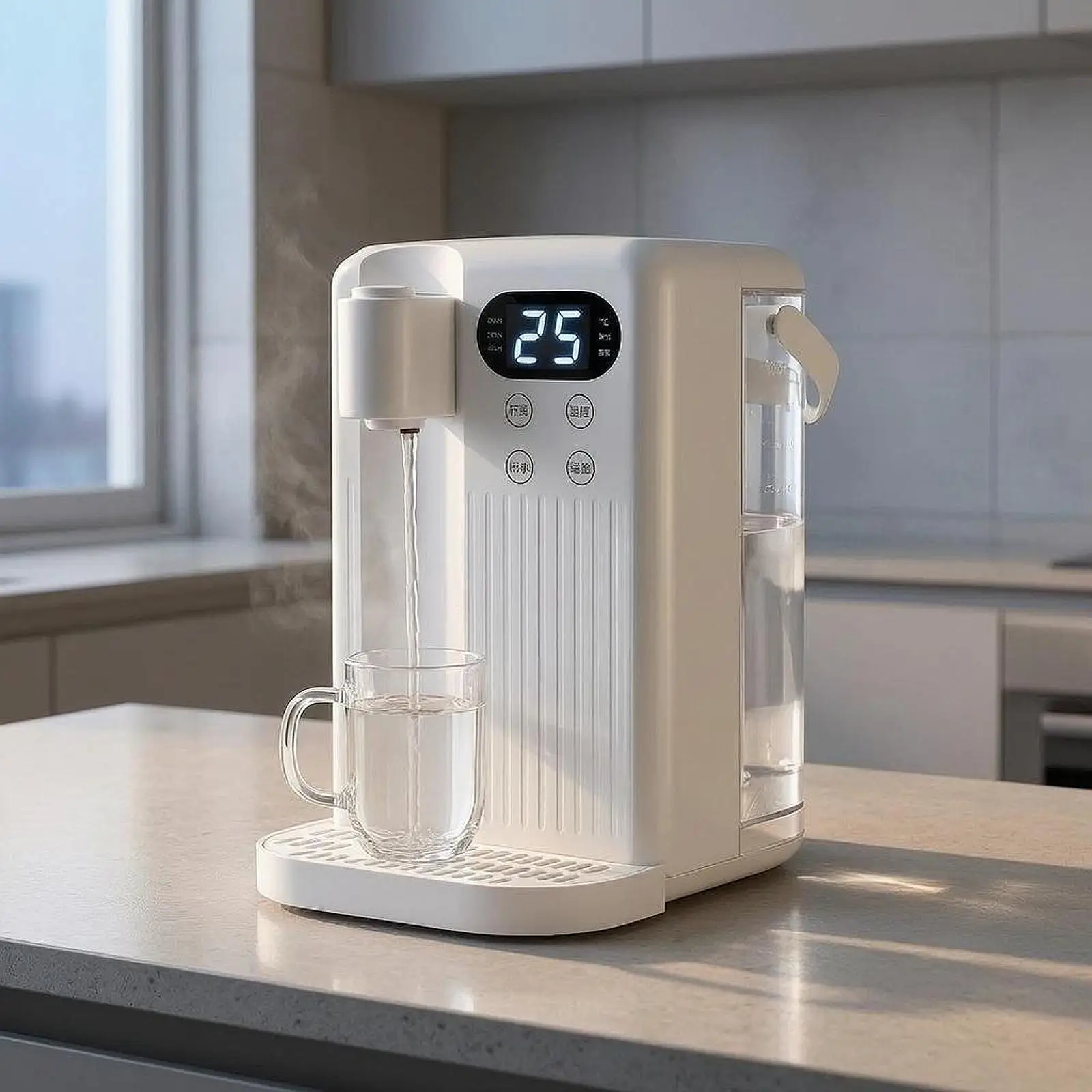 Portable Desktop Electric Water Dispenser Instant Control Drink Boiler with Safety Lock for Kitchen Office Bedside view 5
