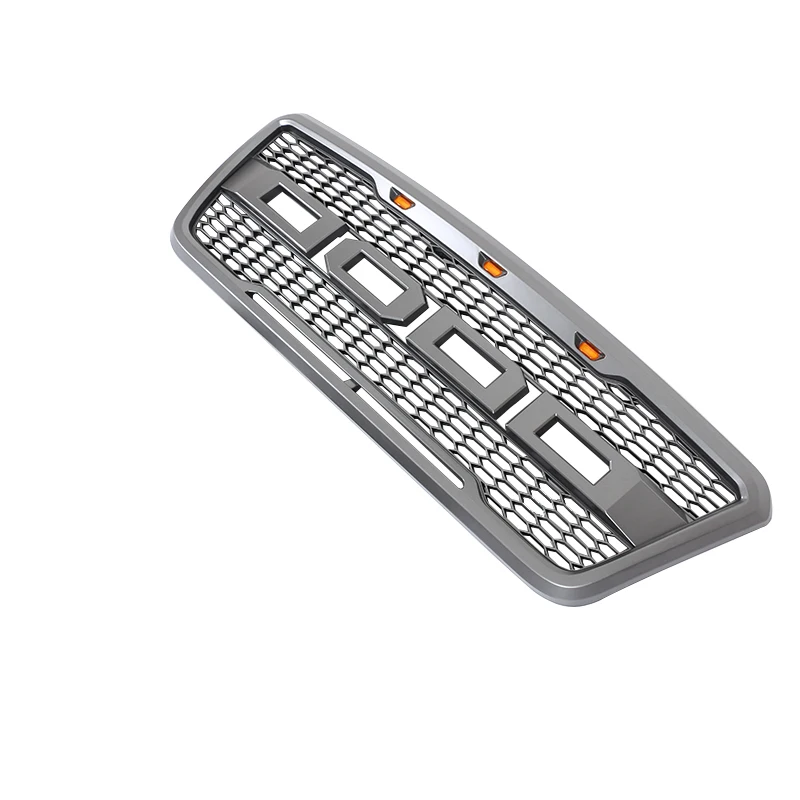 

2004-2008 Raptor Front Hood Mesh Grille+Shell+Amber 3x LED Fit For Ford F150